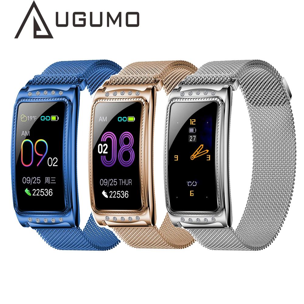UGUMO F28 Women Smart Wristband Fitness Bracelet Sport Watch Heart Rate Band Blood Pressure Monitor Tracker Watches | Электроника
