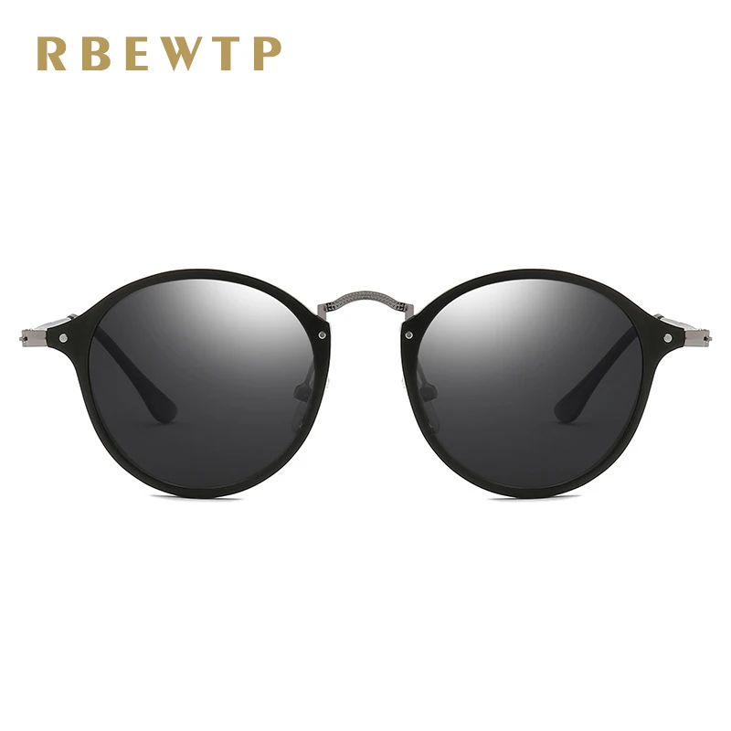 RBEWTP алюминиевая оправа магния мужские солнцезащитные очки поляризованные Круглые Солнцезащитные очки мужские очки аксессуары для женщин UV400 линзы