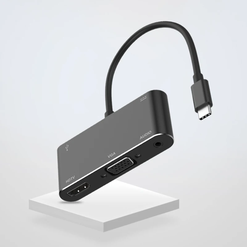 Тип C к HDMI/VGA/аудио/USB 3,0 концентратор адаптер PD зарядное устройство для samsung S8/9 аудио адаптер