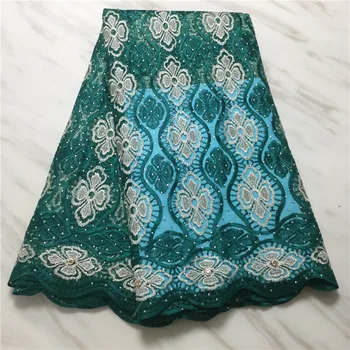 

Madison Latest African Stones Lace Fabric 2020 High Quality Lace French Net Lace Nigerian Lace Fabrics For Party Dress