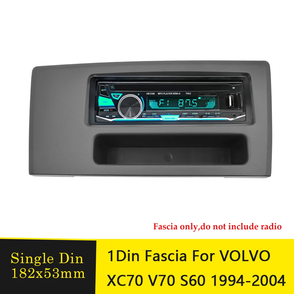 Marco de salpicadero para de coche 1DIN, adaptador facial, Panel de Audio estéreo, bisel, Kit de placa de reproductor de DVD, para VOLVO XC70 V70 S60|Cubierta flexible de parachoques| - AliExpress