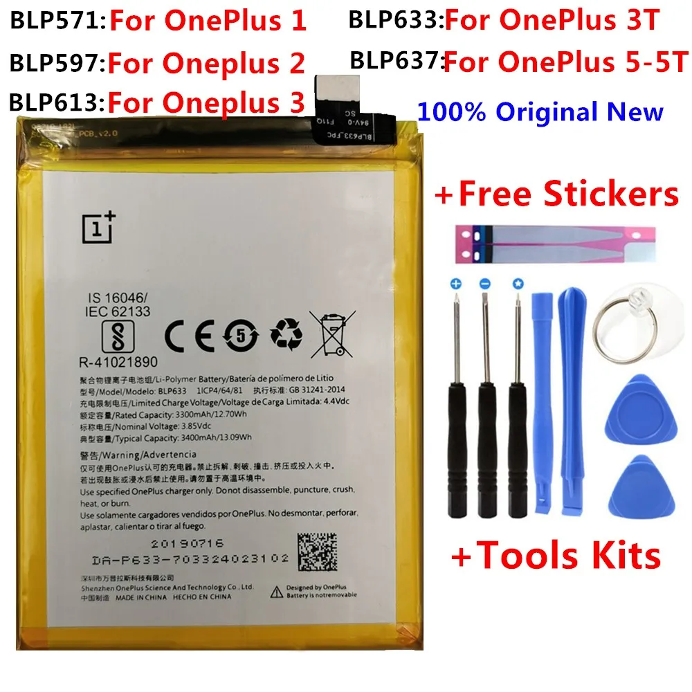 100% Original Replacement Battery For Oneplus one 1+ One plus For OnePlus 2 3 1+3 One Plus 3 3T 5 5T Quality Li ion Batteries|Mobile Phone Batteries| - AliExpress