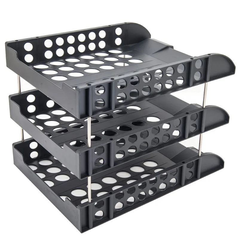 

GOLDLOnSEn C2117 Plastic File Column A4 Three Layer Desktop Plastic File Box Information Rack Manufacturers Currently Available