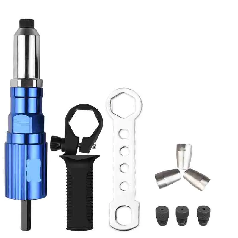 

2.4mm-4.8mm Rivet Gun Head Electric Rivet Gun Cordless Riveting Drill Adapter Insert Nut Riveting Tool YZ