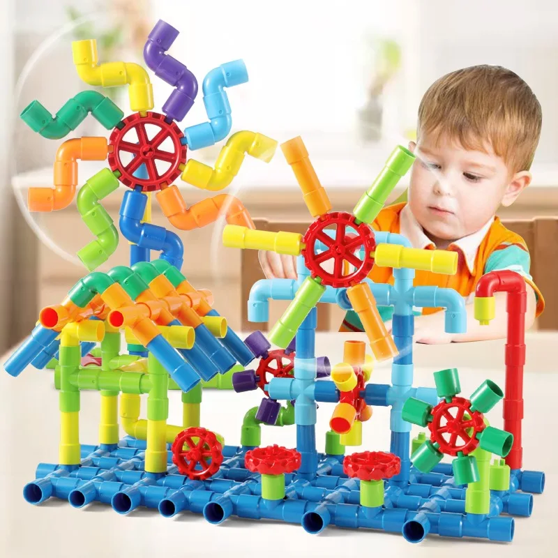 

Yin er le 8061 Flexible Fun Kindergarten Intelligence Scientific And Educational Toy DIY Fight Inserted Pipeline Building Blocks