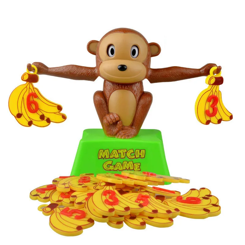 Montessori Math Match Game Board Toys Monkey Puppy Balancing Scale Number Balance Games Baby Learning Toy Animal Action Figures Montessori Math Match Game Board Toys Monkey Puppy Balancing Scale Number Balance Games Baby Learning Toy Animal Action Figures
