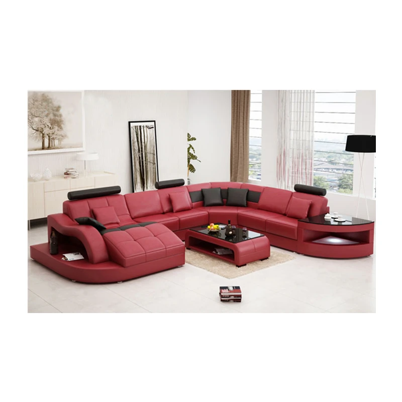 Мебель для гостиной кожаный диван верхнее зерно кожа L образный угловой