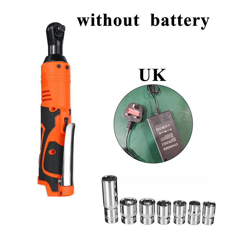 

3/8 Inch 42V 90N. M Electric Ratchet Wrench Cordless With 7-piece Plug Adapter