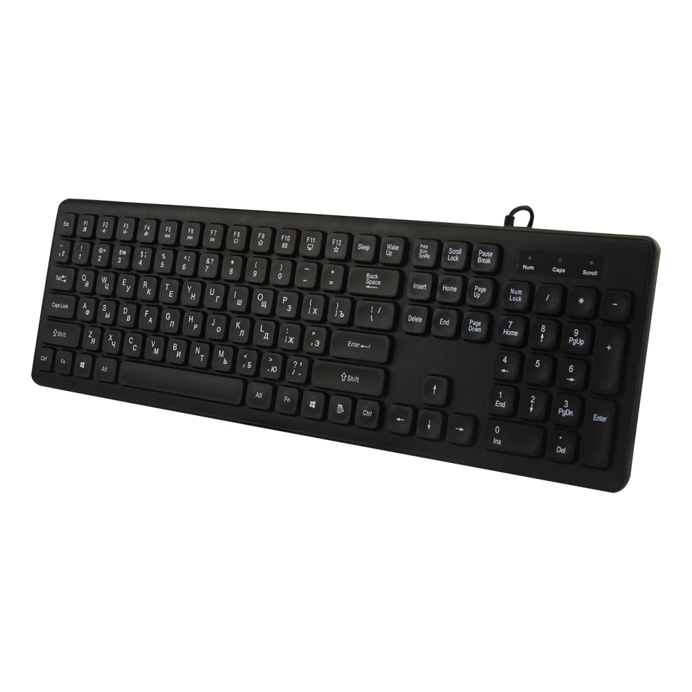 

Wired Silent Keyboard Russian 108 Keys Computer Keyboard Ergonomic USB Multimedia Office Gaming Keypads For Mac Desktop Laptop