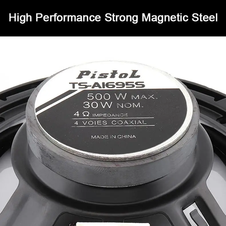 2pcs 6 Inch 500W 4 Way Car Coaxial Hifi Speakers Auto Music Stereo Full Range Frequency Speaker Non-destructive Installation