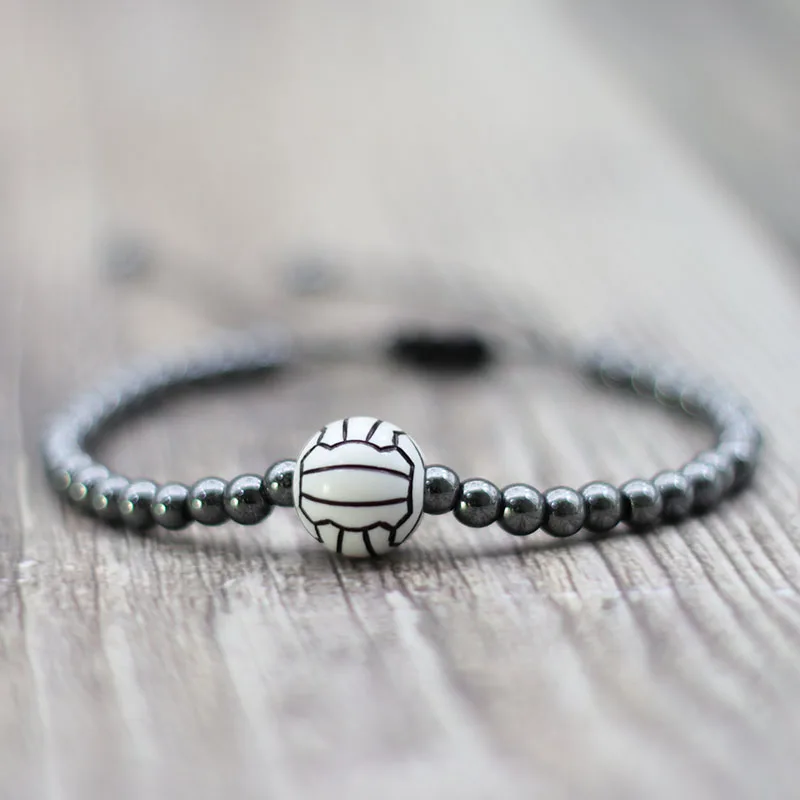 Adjustable Braided String Volleyball Bracelet for Men and Women