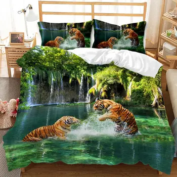 

Beauty and force tiger twin queen king kids bedding set luxury full size sets pink bed comforter set duvet cover bedroom