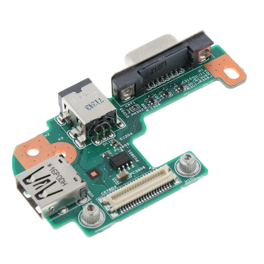 Laptop DC IN Power Charging Jack USB VGA-Out Board Compatible with Dell Inspiron N5110