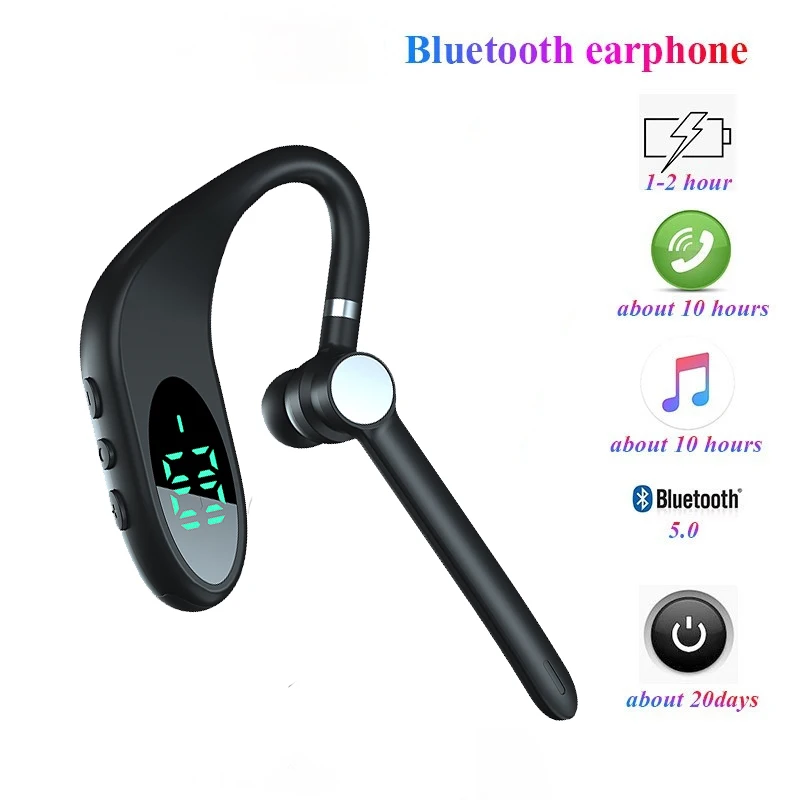 2021 new ear-mounted bluetooth headset 5.0 hands-free mini wireless for iphone Xiaomi | Электроника
