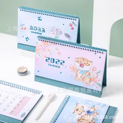 Calendrier de bureau Animal mignon Kawaii, planificateur de voyage, annuel, semaine, mois, Date, fournitures de bureau, pour étudiants, 2022 