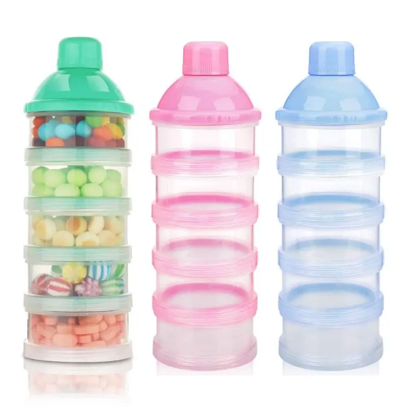Детский дозатор для сухого молока, Штабелируемый контейнер для хранения для кормления ребенка, 3 упаковки