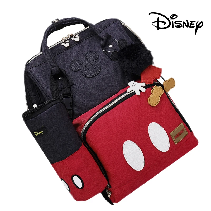 Disney Cute Minnie Mickey Red Diaper Bag Waterproof Baby Care Mummy Bag Maternity Backpack Large Nappy Bag Maternity Bag