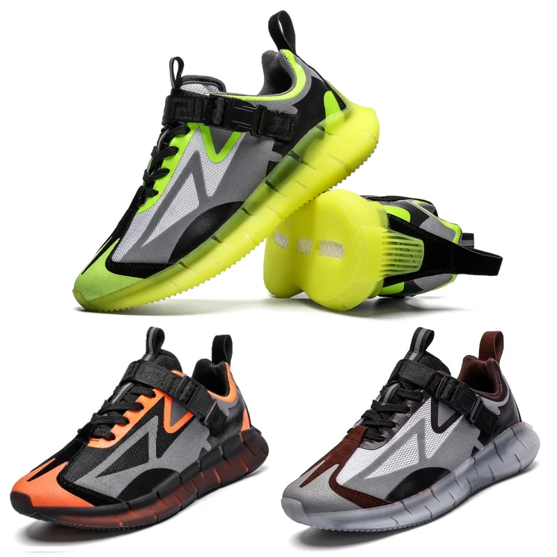 

High Quality Reflective Shoes Plus Buckle TPU Yezi Air 700 Alpha Mesh Sneakers Men Running Shoes Large Size 46 Chaussure Homme