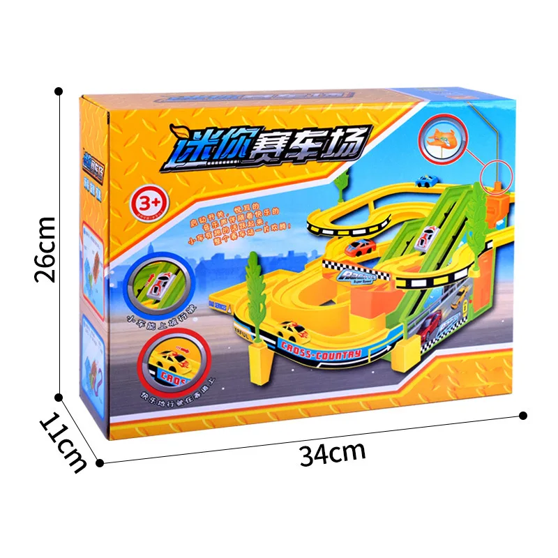 Новая Детская электрическая дорожка для гоночных автомобилей, игрушечная музыкальная игрушечная автостоянка - Цвет: Car kit