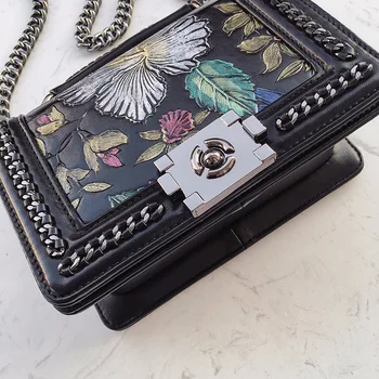

Women's Fashion Designer Elegant Handbag Vintage Print Mini Chain Flap OL Crossbody Bag Shoulder Bag Office Daily
