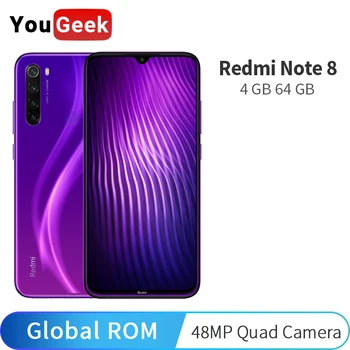 

Global ROM Xiaomi Redmi Note 8 4GB 64GB Mobile Phone Note8 Snapdragon 665 Octa Core 6.3" 48MP Four Rear Camera 4000mAh