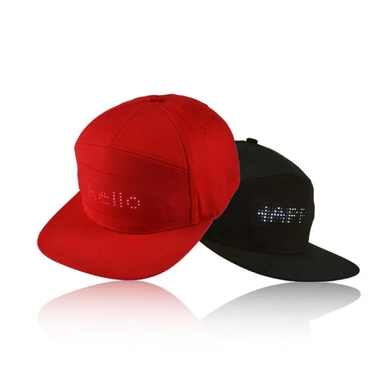 Светодиодный смарт-Кепки мобильного телефона ПРИЛОЖЕНИЕ управления Светодиодный Дисплей шапка с сеткой для вечерние Клубные