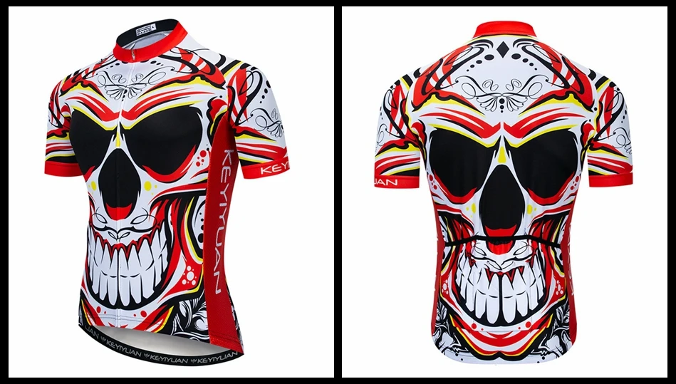 Weimostar Skull Cycling Jersey Men Pro Team Bike Jersey mtb Bicycle Shirt Breathable Cycling Clothing Road Bicycle Wear Clothes