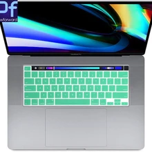 Для MacBook New Pro 16 дюймов с сенсорной панелью и сенсорным ID A2141 кремовый Дизайн Силиконовая английская клавиатура кожный чехол