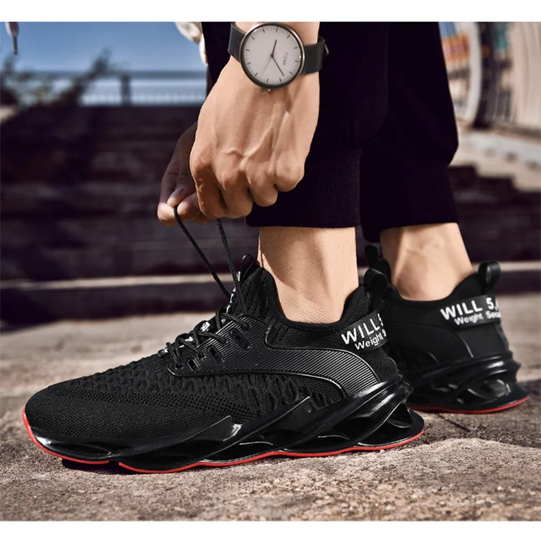 Men Running-Shoes Non-Slip-Light Shock-Absorber Zapatos New Blade Cool Breathable Korean