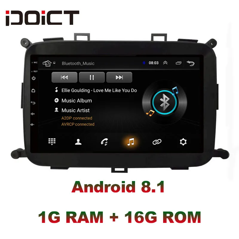 Автомобильный DVD плеер IDOICT Android 9 1 с GPS навигацией мультимедийный для KIA Carens 2013 2018