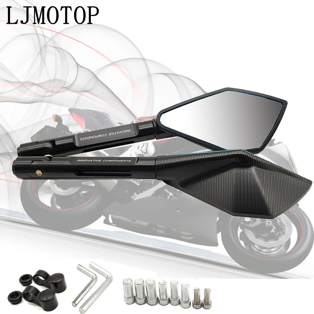 Универсальное мотоциклетное зеркало заднего вида Moto боковые зеркала CNC черный для Ducati MONSTER S2R 800 821 MONSTER 797 MONSTER M400