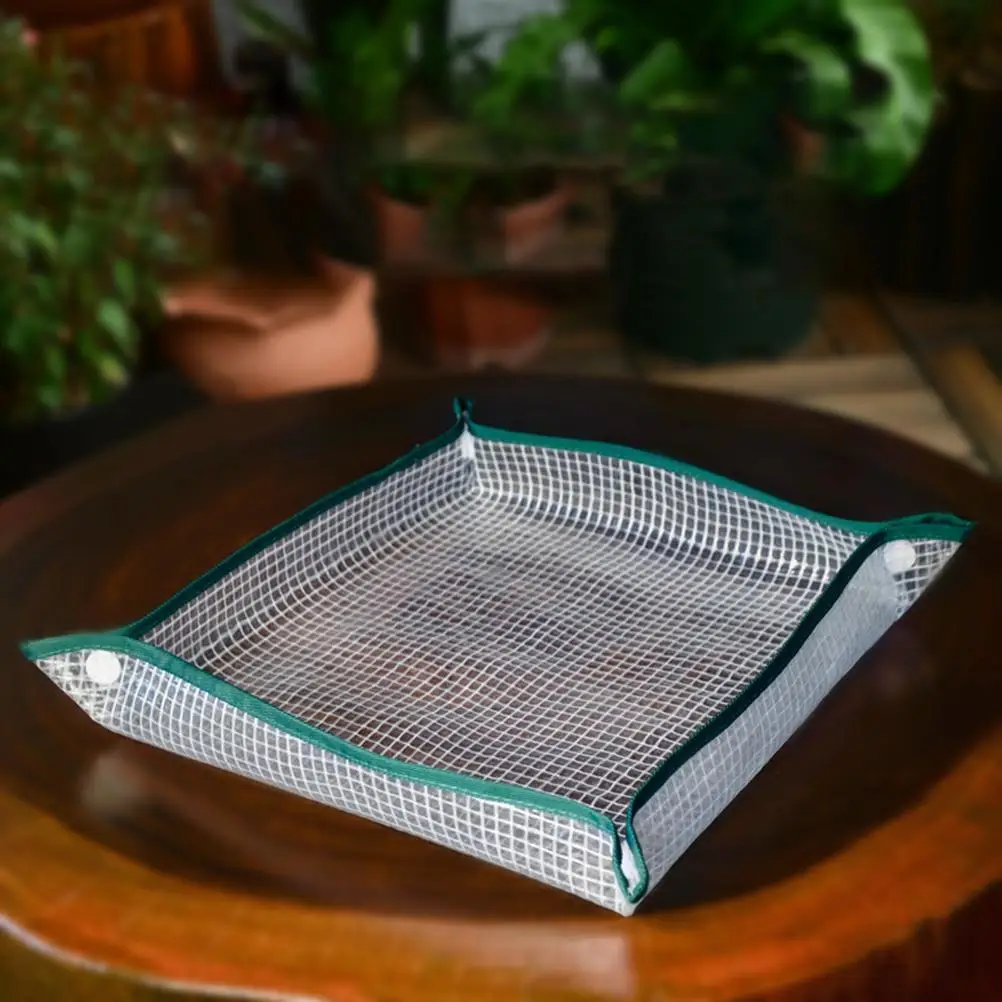Repotting Mat Potting Planting Mat Reusable Portable Waterproof Transparent Mesh Flower Cushion for Gardening Potted