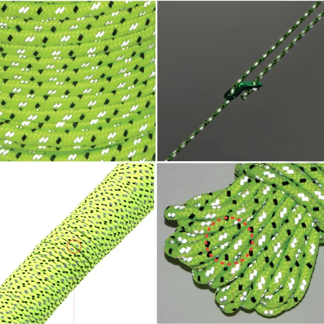 2,5 Mm/4Mm -Es Fényvisszaverő Sátor Kötél Rögzített Kültéri Kemping Nylon Lombkorona Kábel Éjszakai Magas Felismerő Esernyő 10/20/50M - Image 2