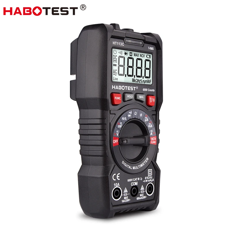 Goede Habotest HT113C digitale multimeter tester profesional transistor tester multitester multi meter