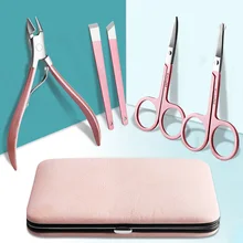 18 шт. педикюр Маникюрный набор Комплект ножниц для ногтей с иглой акне триммер для ногтей нос волосы бровей ножницы инструмент для ухода за лицом
