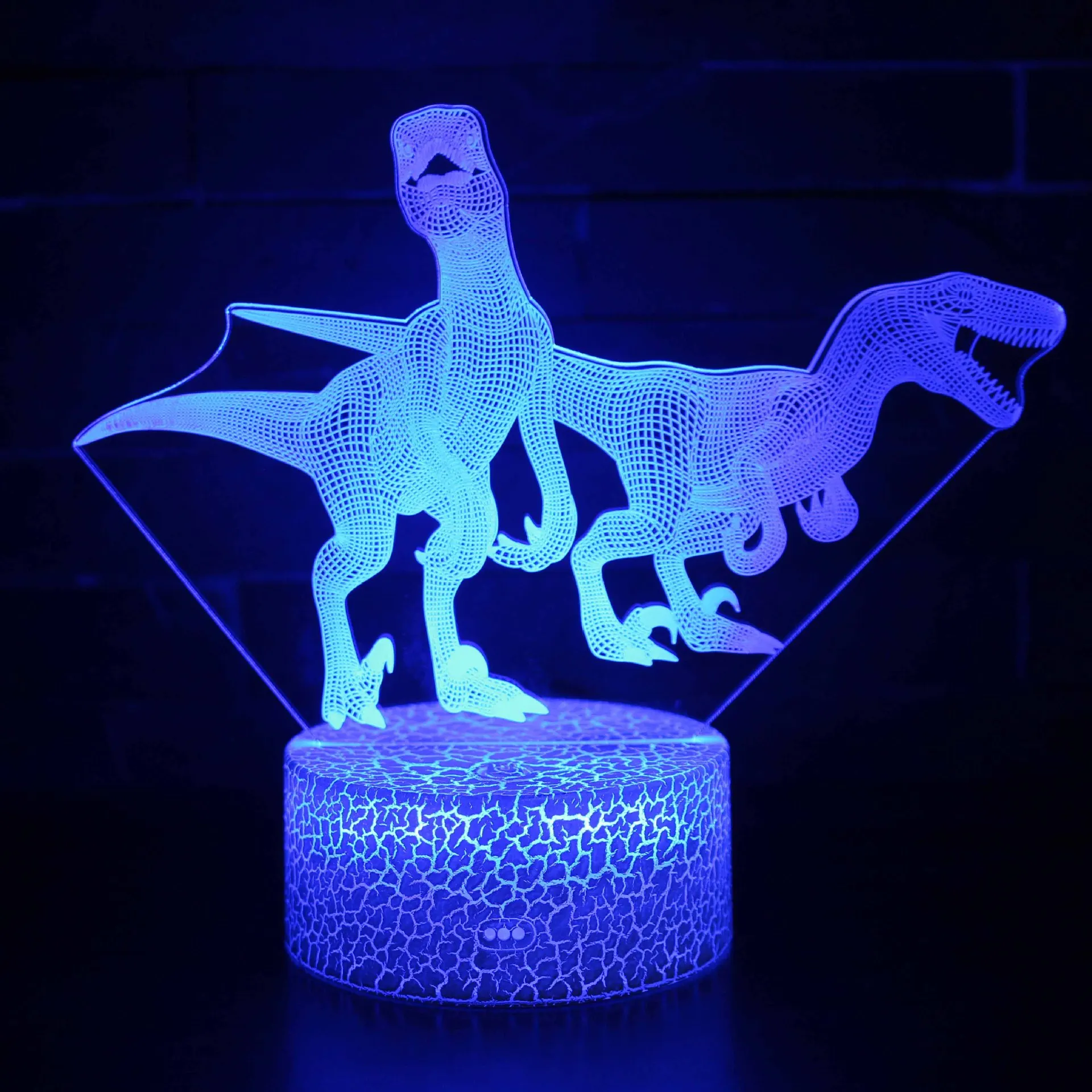 night stand lamps Cartoon Dinosaur 3D night light led remote control 7/16color touch control desk lamp bedside lamp birthday gift decoration nursery night light Night Lights