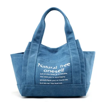 

New fashion, large capacity, wear-resistant women's canvas bag mother's bag one shoulder, portable bag commuting and leisure bag