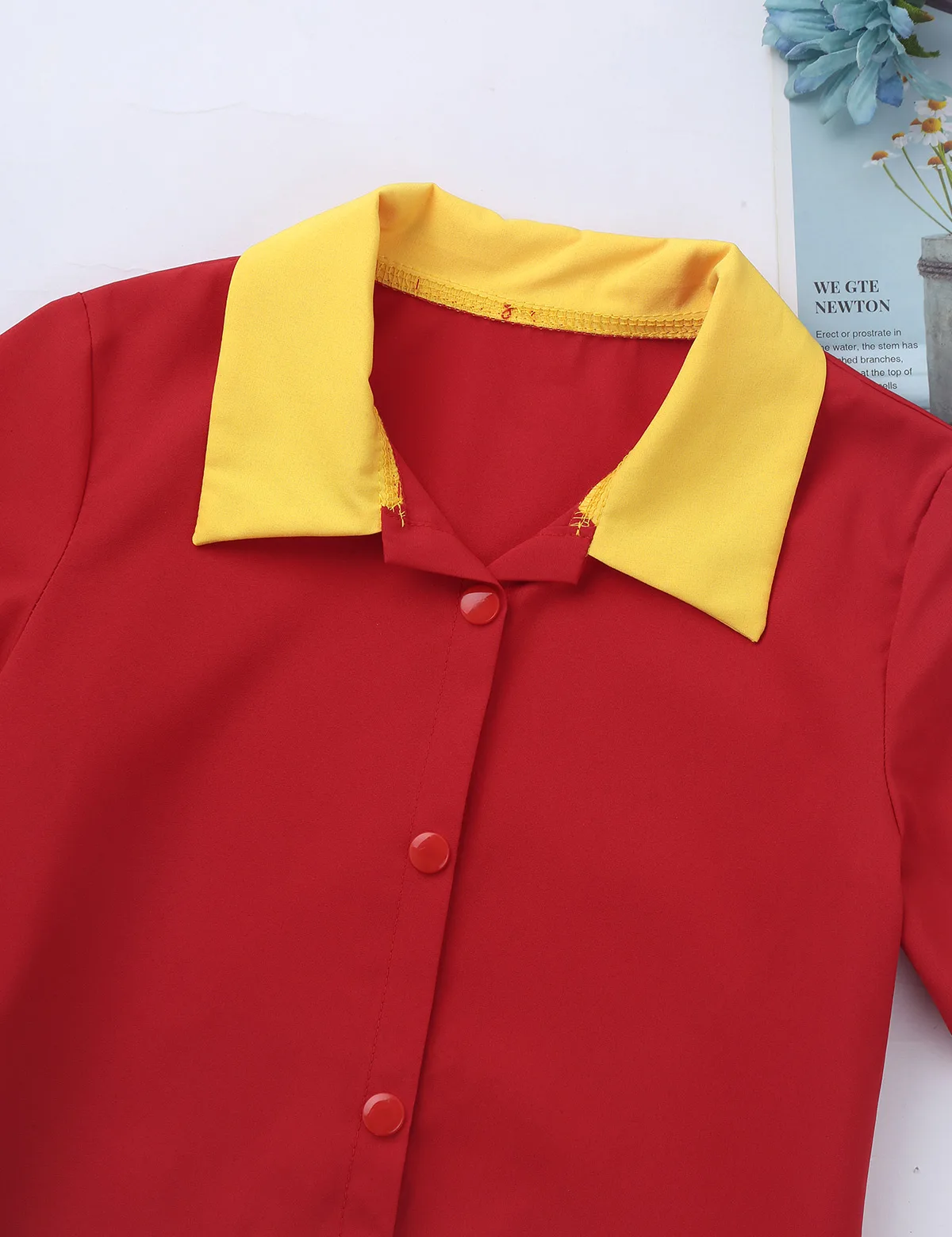 Косплей рубашка для маленьких мальчиков футболка с короткими рукавами и отворотом, закрытие кнопок топы, костюм для косплея на Хеллоуин Вечерние наряды