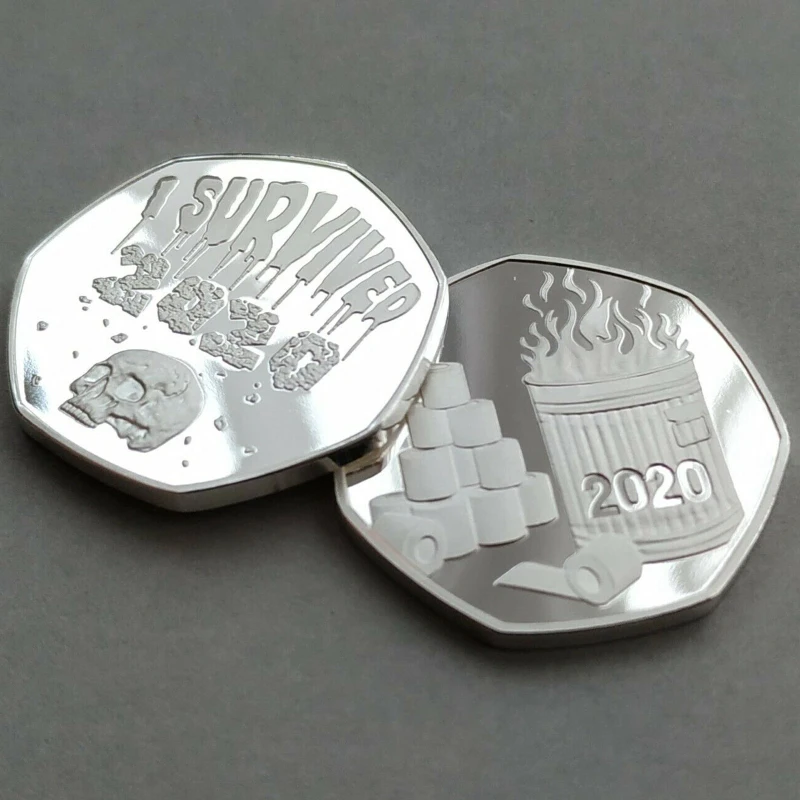 Медаль и памятная монета я выжил 2020 коллекционеры подарочные монеты с коробкой |