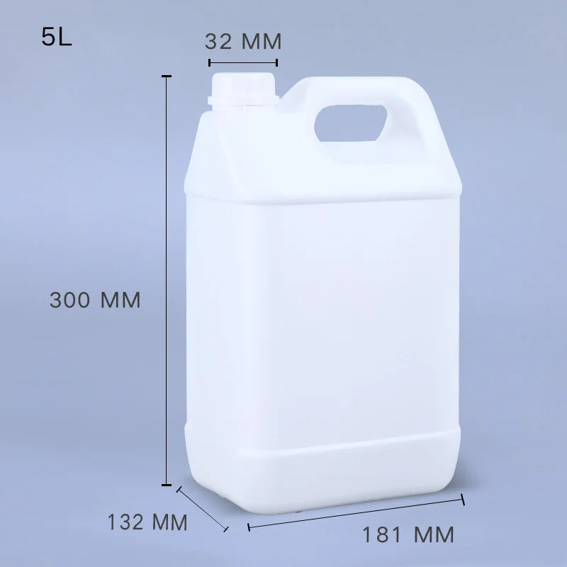 thumbnail image 1 of Bidón de plástico cuadrado vacío de 5 l, de grado alimenticio, para líquidos espesos, muestra de esencia, botella a prueba de fugas, 1 unidad, 1 of 4