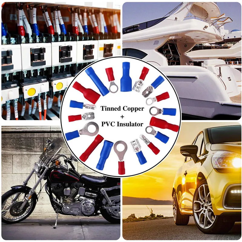 Обжимные инструменты для терминалов, Электрические плоскогубцы, 480 шт., Изолированные Наконечники провода, соединители, ассортимент, набор ручных инструментов, обжимные инструменты