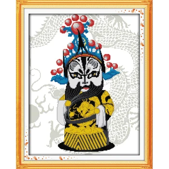 

A Character Type In Beijing Opera (2) Chinese Cross Stitch Kits Ecological Cotton DMC 11CT DIY Gift Christmas Decorations Gift