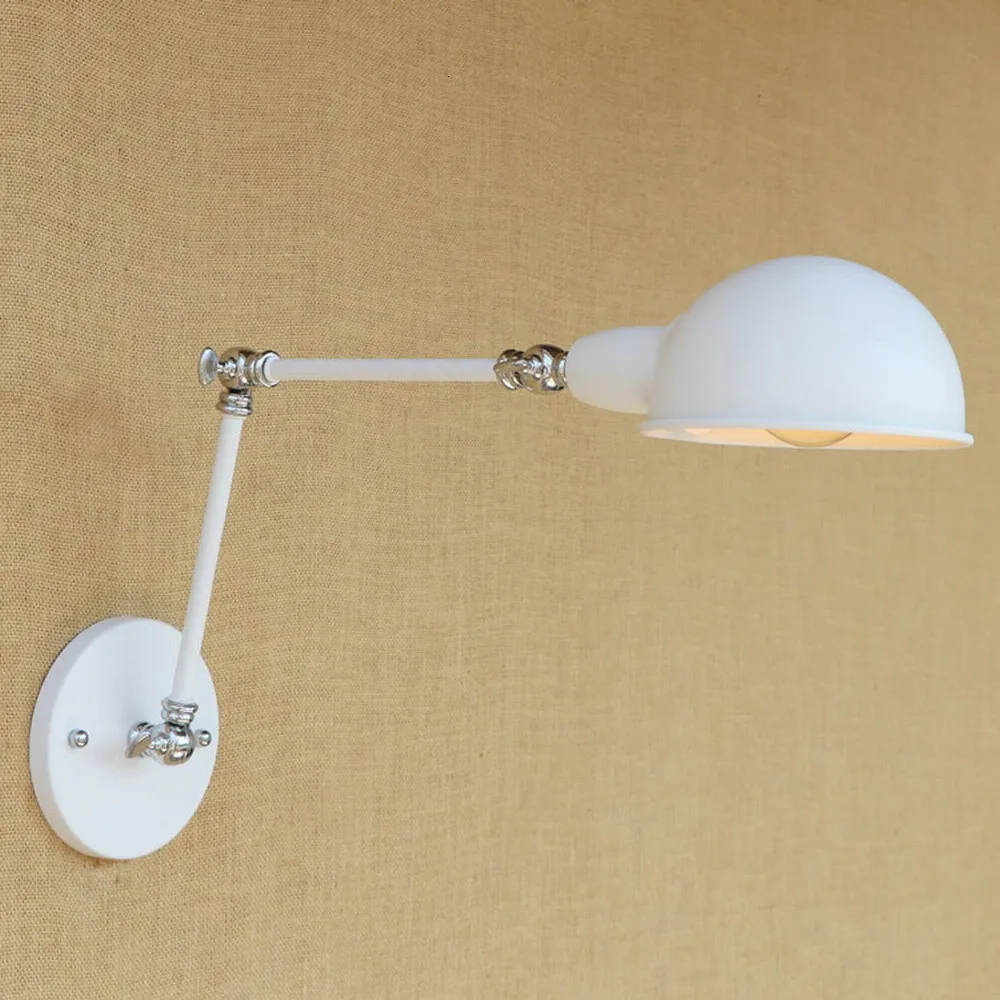 Лофт длинный поворотный рычаг промышленный латунный отрегулирующий настенный светильник бра E27 Настенные светильники для спальни подсветка на стену в ванную крыльцо освещение