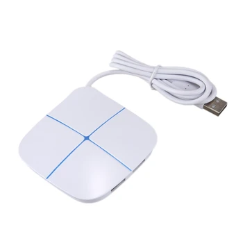 

HOT-6-Port USB2.0 Hub with TF SD Card Reader Flash Indicator USB 2.0 Splitter for Multi-Device Desktop Laptops