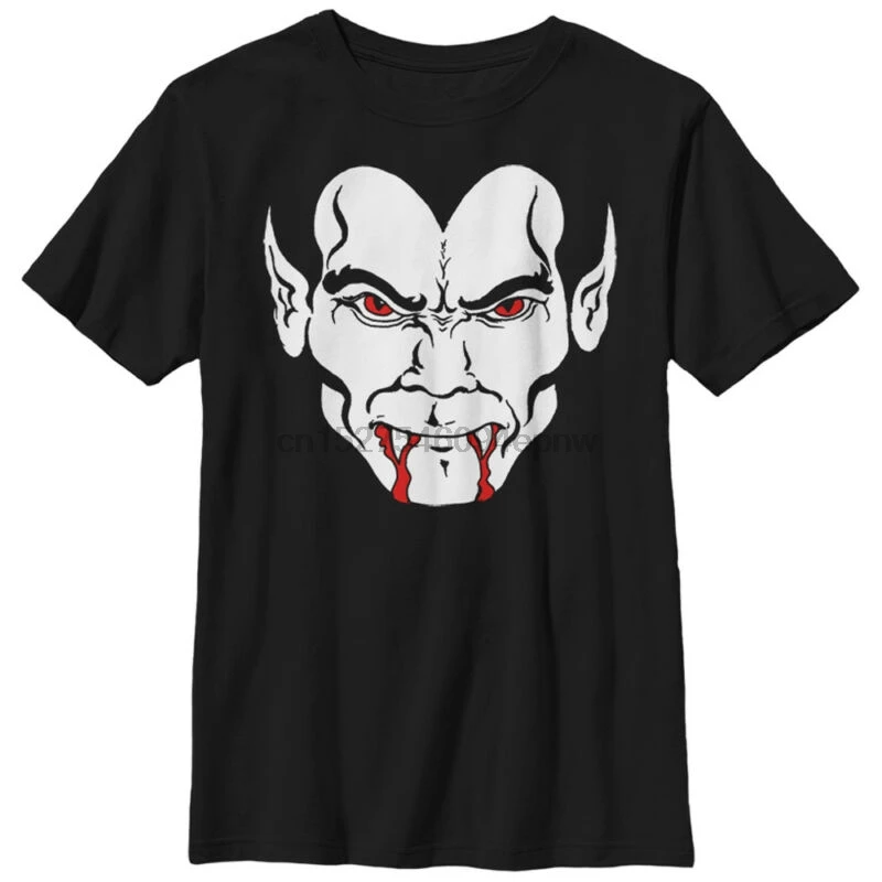 Lost Gods Halloween Dracula Vampire Face Boys Graphic T Shirt(1) |