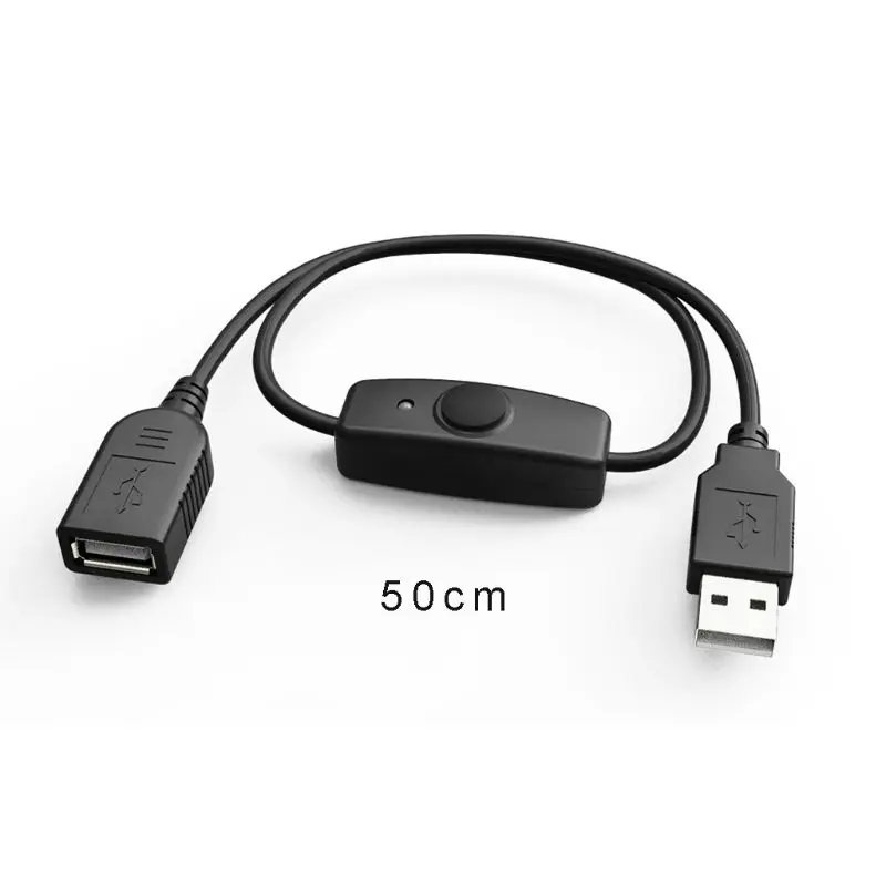 Синхронизация данных USB 2,0 удлинитель шнур USB удлинитель с выключением светодиодный индикатор-переключатель для Raspberry Pi PC USB вентилятор светодиодный USB лампа USB