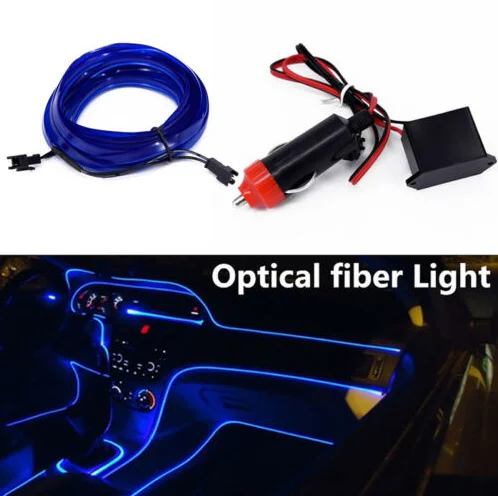 

4M Car LED Interior Ambient Light Decor Atmosphere Optical Fiber Lamp Door Light Led car Light Bulbs Wholesale Fast delivery CSV