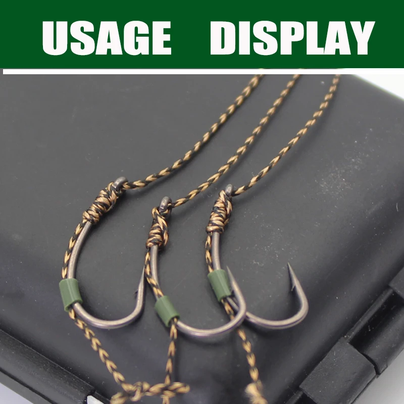 20m Carp Fishing Line Soft Hook Link Uncoated Braid Line Camo Brown Hooklink for Hair Rig 15 25 35LB Carp Coarse Fishing Tackle 5