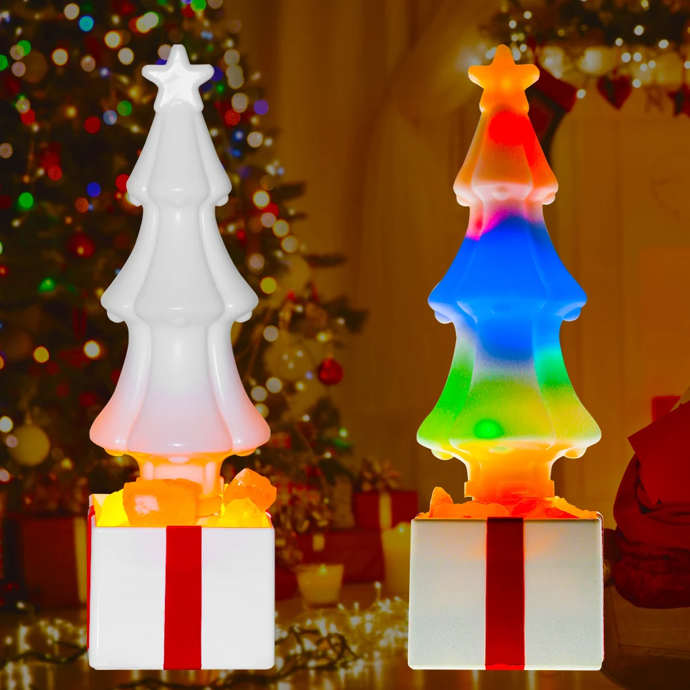 

Salt Lamp Led Night Light USB Christmas Tree Lamp Decorations Home Bedroom Party RGB Led Lamp Colorful Shine 3D Flickering Light