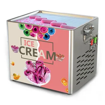 

Ice Cream Machine 330W 220/110V Small Yogurt Ice Cream Machine Mini Desktop Fried Yogurt Maker Fried Ice Machine Stainless Steel